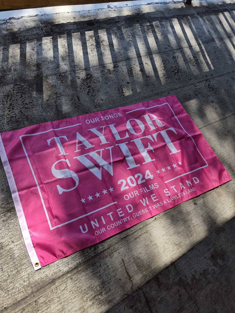 Taylor Swift Bright Pink 2024 Promotional Flag